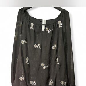 Alyx Black Floral Women's Blouse